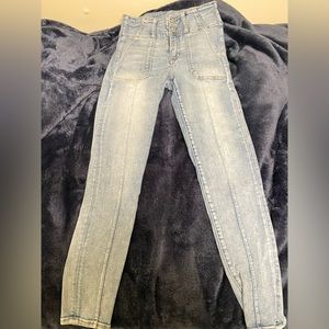 american eagle straight cut jeans high rise